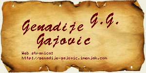 Genadije Gajović vizit kartica